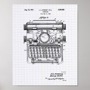 Patent-Kunst der Schreibmaschinen-1941 - Poster