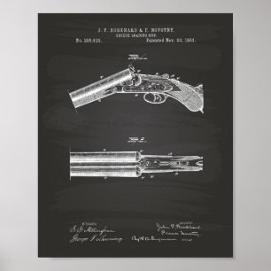 Patent-Kunst des Hinterteil-Laden-Gewehr-1883 - Poster