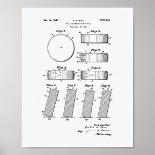 Patent-Kunst des Hockey-Puck-1940 - Weißbuch Poster