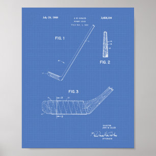 Patent-Kunst des Hockey-Stock-1966 - Plan Poster