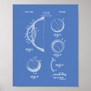 Patent-Kunst-Plan der Kontaktlinse-1950 Poster