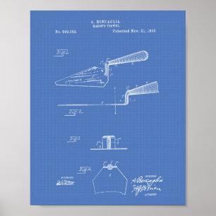 Patent-Kunst-Plan des Maurers des Trowel-1893 Poster