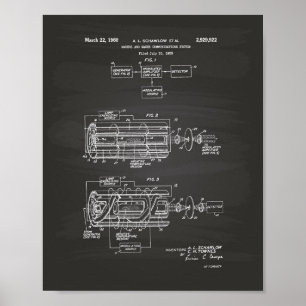 Patent-Kunst-Tafel Laser-Systems-1960 Poster