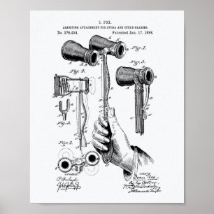 Patent-Kunst-Weißbuch der Opern-Glas-1888 Poster