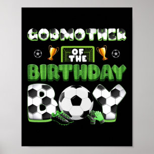 Patentante der Fußballgruppe Familie des Geburtsta Poster