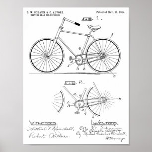 Patentdruck für elliptisches Getriebe-Fahrrad von Poster