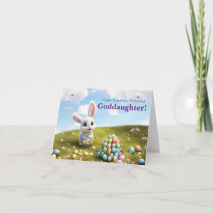 Patentochter Frohe Ostern mit fröhlichem Osterhase Karte