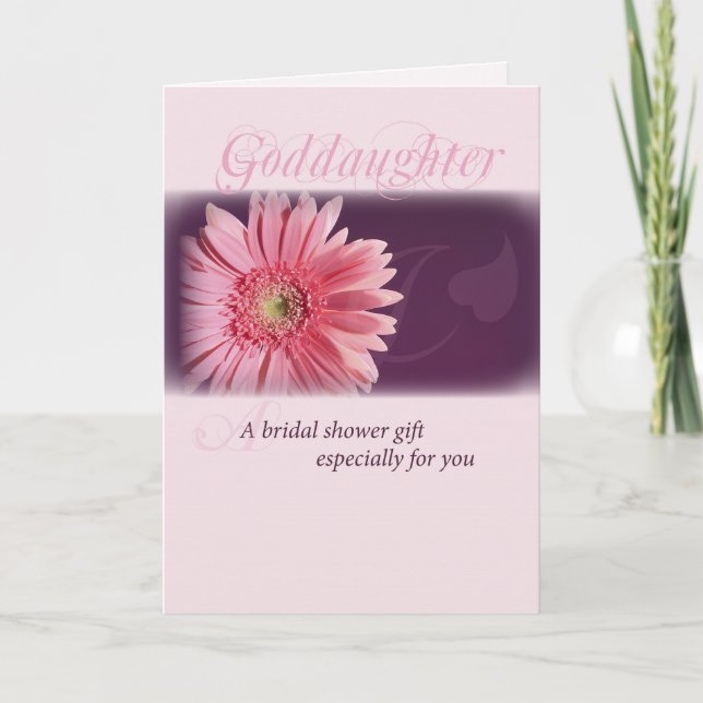 Patenttochter, Brautparty-rosa Gänseblümchen Einladung (Vorderseite)