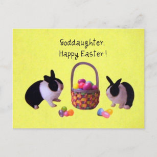 Patenttochter, fröhliche Ostern! Feiertagspostkarte