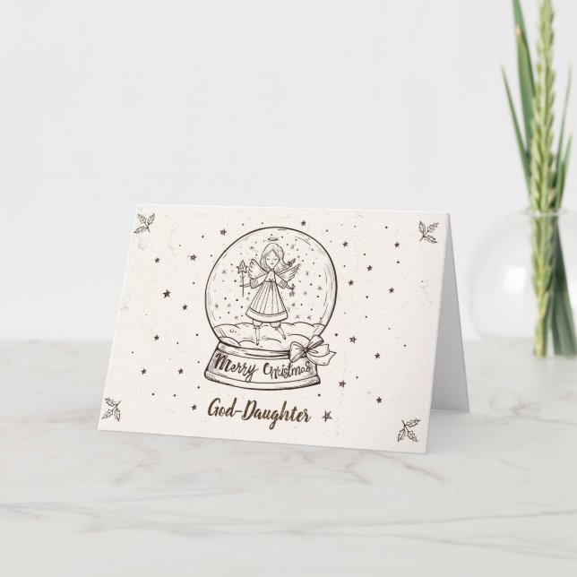Patenttochter-Weihnachtskarte Feiertagskarte (Vorderseite)