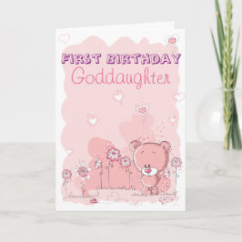 Patenttochter-zuerst 1. Geburtstag vom Godparent Karte