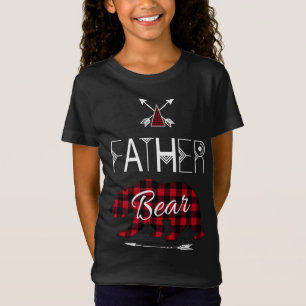 Pater Bear Buffalo Kariert Matching Family Camping T-Shirt