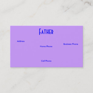 Pater Blue Lila Rose I Visitenkarte