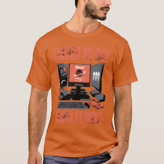 Pater by Day Gamer by Night Väter Day Gaming Game  T-Shirt