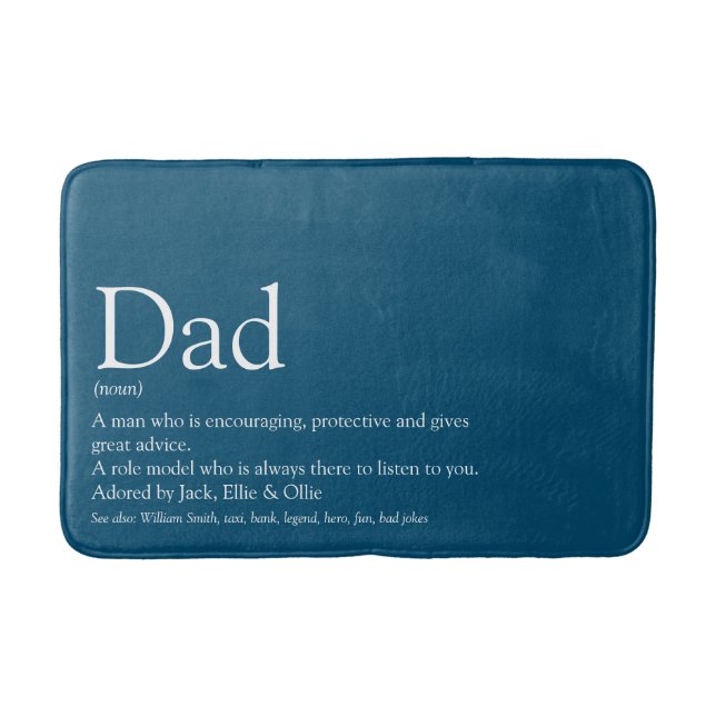 Pater Daddy definiert Blau als weltbesten Vater Badematte (Vorderseite)