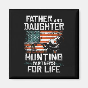 Pater Daughter Jagdpartner - Amerikanische Flagge Magnet