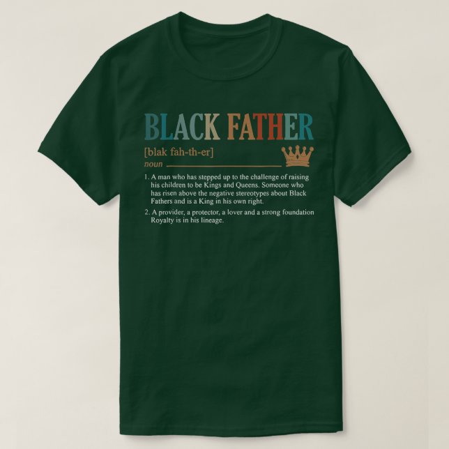 Pater Day Black Vater Noun definiert Afrika  T-Shirt (Design vorne)