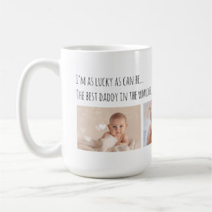 Pater Day Lucky Me Best Daddy-Fotos individuell an Kaffeetasse