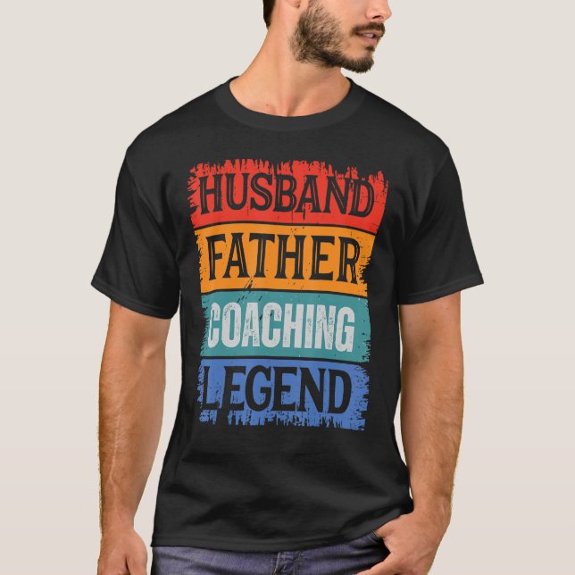 Pater Husband COACHTE Legend Proud Vater Retro Pa T-Shirt (Vorderseite)