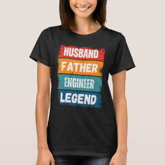 Pater Husband ENGINEER Legend Proud Vater Retro Pa T-Shirt