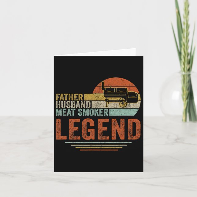 Pater Husnd Meat Smoker Legend Grillen Vater Fleis Karte (Vorderseite)