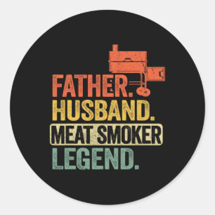 Pater Husnd Meat Smoker Legend Grillen Vater Fleis Runder Aufkleber
