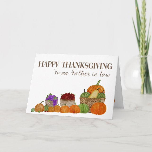 Pater in Law Pumpkins Erntedank Card Karte (Vorderseite)