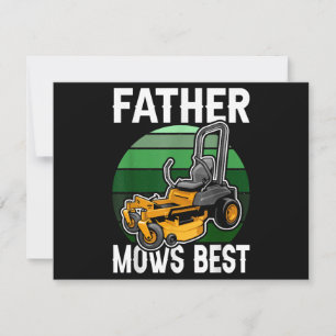 Pater mäht schönste sonnige Rasenmäher Retro Mowin