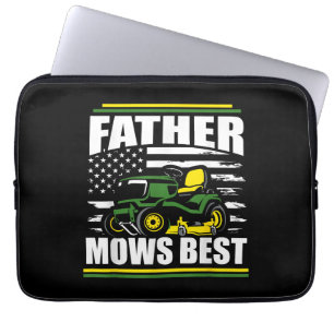 Pater Mows Best Funny Lawn Mower American Flag Fla Laptopschutzhülle