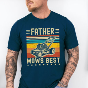 Pater Mows Best Funny Lawn Mowing Vater Vintag T-Shirt