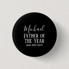 Pater of the YEAR VATER Husband Man CUSTOPM TEXT Button