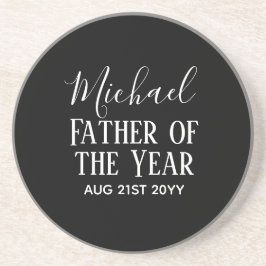 Pater of the YEAR VATER Husband Man CUSTOPM TEXT Getränkeuntersetzer