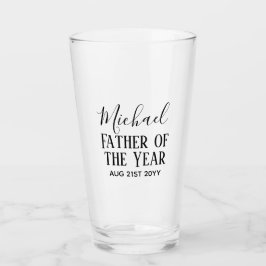Pater of the YEAR VATER Husband Man CUSTOPM TEXT Glas