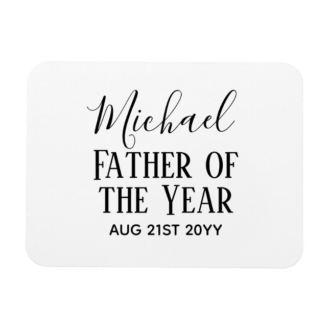 Pater of the YEAR VATER Husband Man CUSTOPM TEXT Magnet (Horizontal)