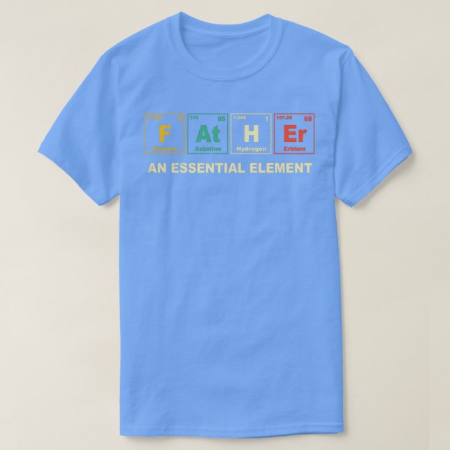 Pater Periodentafel Nerd Geek Chemist Retro Papa T-Shirt (Design vorne)