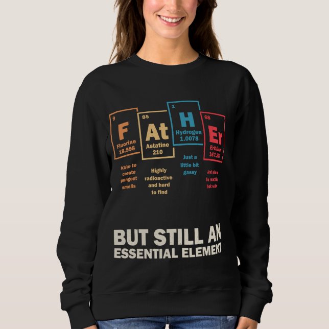 Pater Periodic Table Elements Science Chemistry V Sweatshirt (Vorderseite)