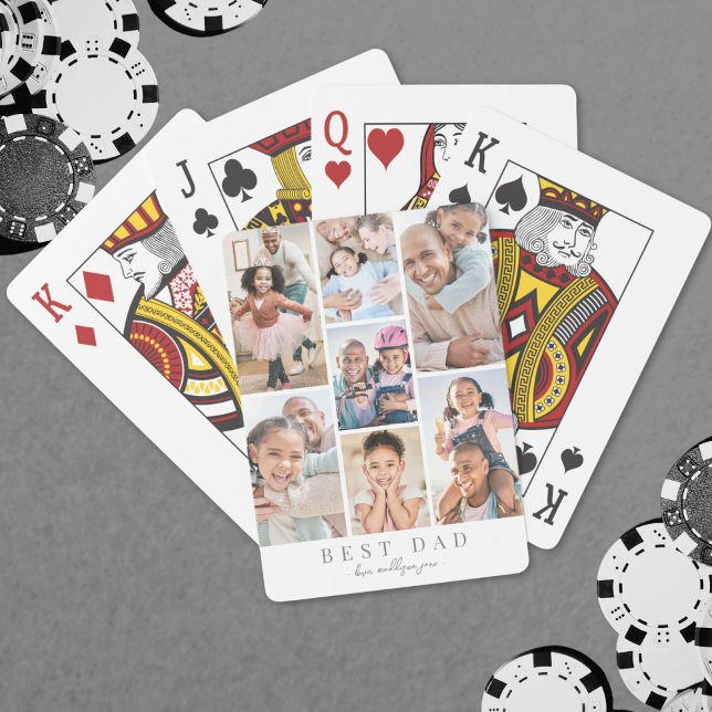 Pater Personalisiert Vater Foto Spielkarten (Father Personalized Dad Photo Poker Cards)