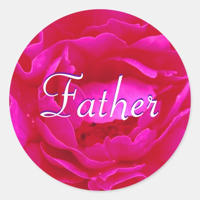 Pater Pink Rose Sticker (Vorderseite)