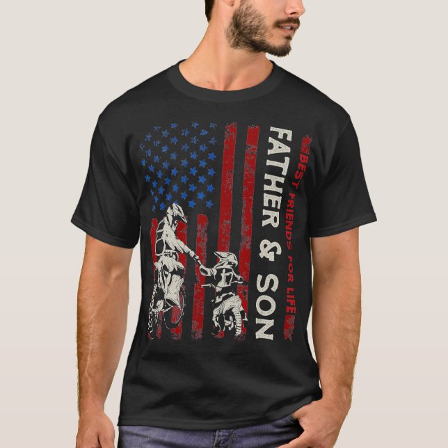 Pater Son Dirt Bike USA T-Shirt (Vorderseite)