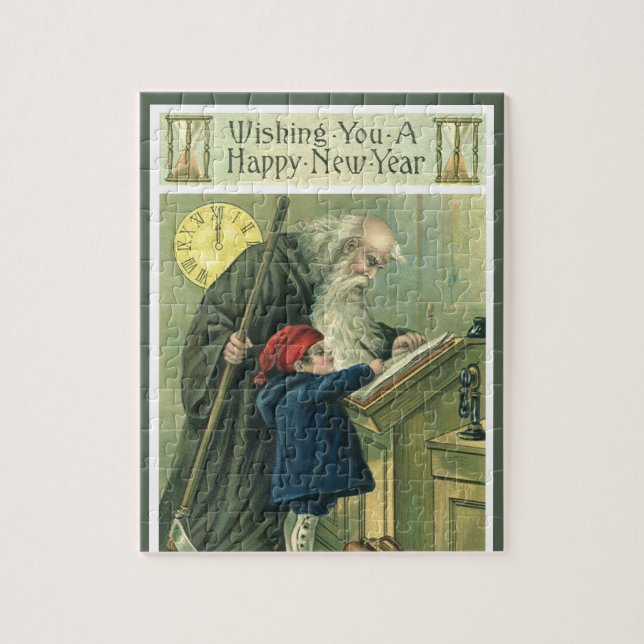 Pater Time wünscht Ihnen ein glückliches neues Jah (Vertikal)