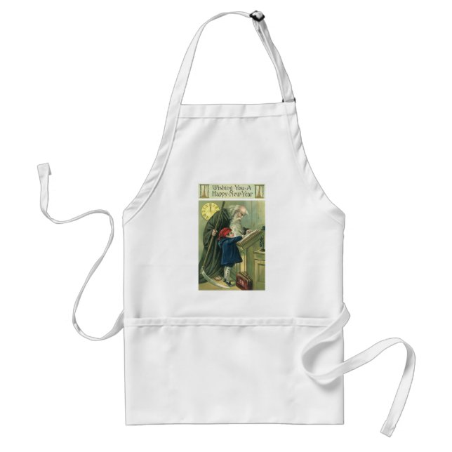 Pater Time wünscht Ihnen ein glückliches neues Jah Schürze (Vorne)