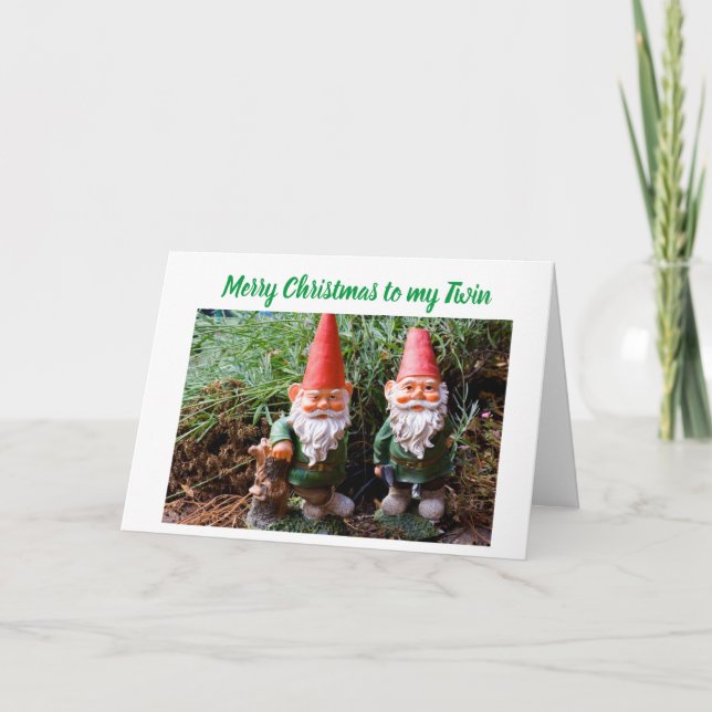 PATERNAL TWINS'S CHRISTMAS WÜNSCHEN SICH EINE ZWEI KARTE (Vorderseite)