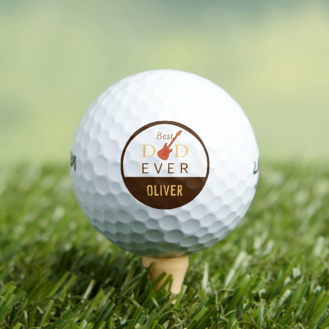 Pater's Best Vater jemals Music Gitarre Moderne Tr Golfball (Insitu T-Shirt)