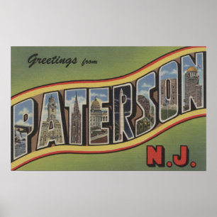 Paterson, New Jersey - Große Buchstabenszenen Poster