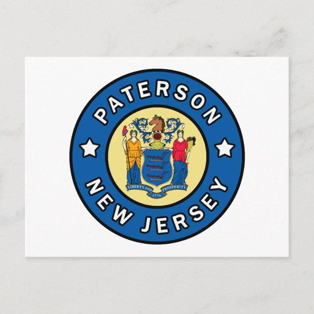 Paterson New Jersey Postkarte (Vorderseite)