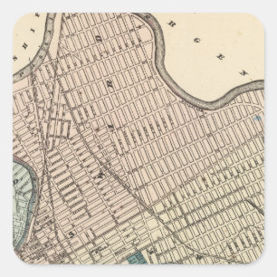 Paterson, New-Jersey Quadratischer Aufkleber