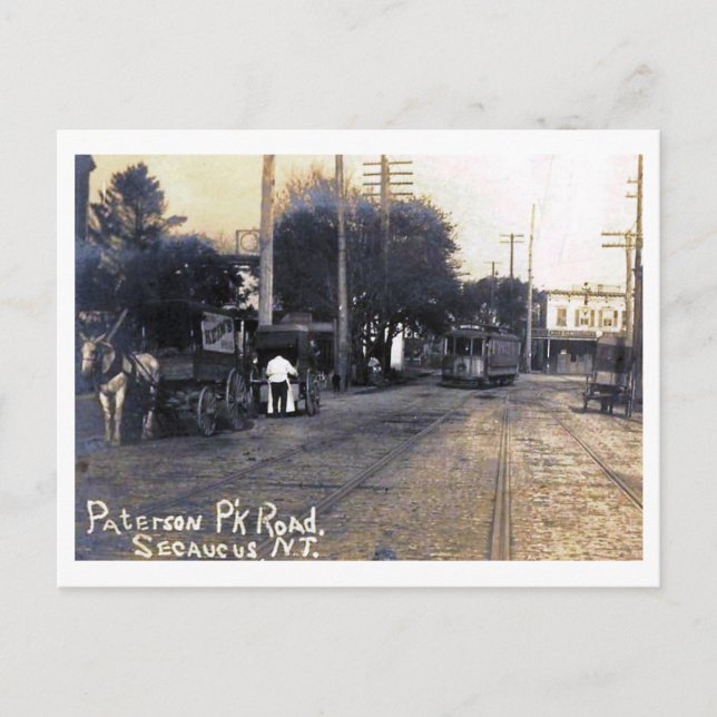 Paterson Plank Rd., Secaucus, New Jersey, Vintag Postkarte (Vorderseite)