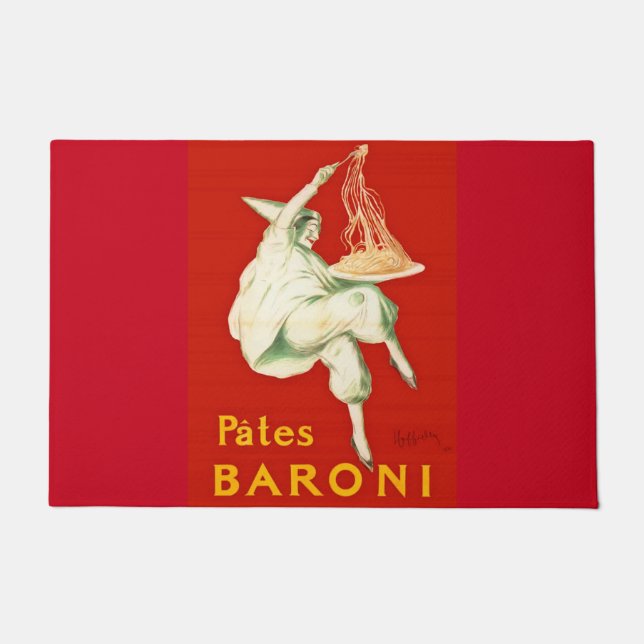 Pates Baroni Cappiello Vintage Werbung Fußmatte (Vorderseite)