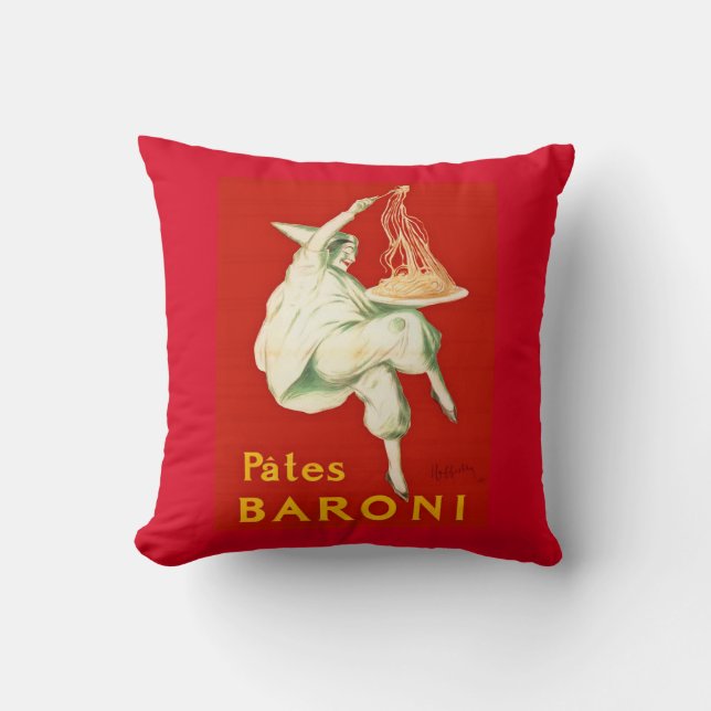 Pates Baroni Cappiello Vintage Werbung Kissen (Vorderseite)