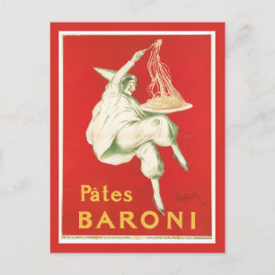 Pates Baroni Vintage-Lebensmittelwerbekunst Postkarte
